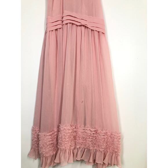 Jason Wu Collective Ruffled Scoop Dress Sleeveless Frill Midi Pink Size 0 - Picture 7 of 12